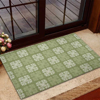 Vesuvian Green Palaka Quilt Hawaii Rubber Doormat Traditional Hawaii-plaid Pattern LT14 - Polynesian Pride