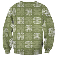 Vesuvian Green Palaka Quilt Hawaii Sweatshirt Traditional Hawaii-plaid Pattern LT14 - Polynesian Pride