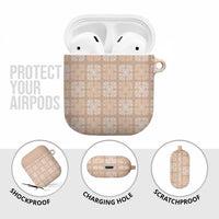 Beige Palaka Quilt Hawaii AirPods Case Traditional Hawaii-plaid Pattern LT14 - Polynesian Pride