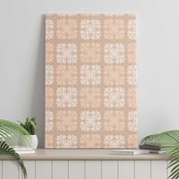 Beige Palaka Quilt Hawaii Canvas Wall Art Traditional Hawaii-plaid Pattern - Polynesian Pride