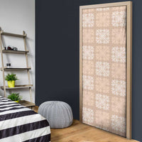 Beige Palaka Quilt Hawaii Door Cover Traditional Hawaii-plaid Pattern - Polynesian Pride