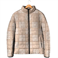 Beige Palaka Quilt Hawaii Padded Jacket Traditional Hawaii-plaid Pattern LT14 - Polynesian Pride