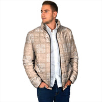 Beige Palaka Quilt Hawaii Padded Jacket Traditional Hawaii-plaid Pattern LT14 - Polynesian Pride