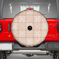 Beige Palaka Quilt Hawaii Spare Tire Cover Traditional Hawaii-plaid Pattern - Polynesian Pride