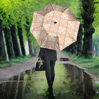 Beige Palaka Quilt Hawaii Umbrella Traditional Hawaii-plaid Pattern - Polynesian Pride