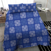 Royal Blue Palaka Quilt Hawaii Bedding Set Traditional Hawaii-plaid Pattern - Polynesian Pride
