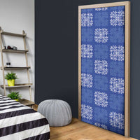 Royal Blue Palaka Quilt Hawaii Door Cover Traditional Hawaii-plaid Pattern - Polynesian Pride