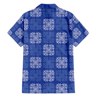 Royal Blue Palaka Quilt Hawaii Family Matching Puletasi and Hawaiian Shirt Traditional Hawaii-plaid Pattern LT14 - Polynesian Pride