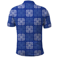 Royal Blue Palaka Quilt Hawaii Polo Shirt Traditional Hawaii-plaid Pattern - Polynesian Pride