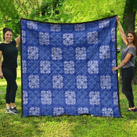Royal Blue Palaka Quilt Hawaii Quilt Traditional Hawaii-plaid Pattern - Polynesian Pride