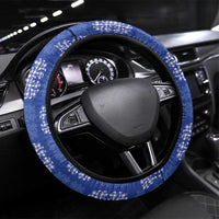 Royal Blue Palaka Quilt Hawaii Steering Wheel Cover Traditional Hawaii-plaid Pattern - Polynesian Pride