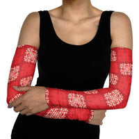 Red Palaka Quilt Hawaii Arm Sleeves Traditional Hawaii-plaid Pattern - Polynesian Pride