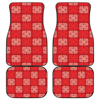 Red Palaka Quilt Hawaii Car Mats Traditional Hawaii-plaid Pattern - Polynesian Pride