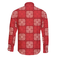 Red Palaka Quilt Hawaii Family Matching Short Sleeve Bodycon Dress and Hawaiian Shirt Traditional Hawaii-plaid Pattern - Polynesian Pride