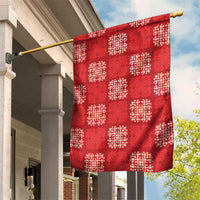 Red Palaka Quilt Hawaii Garden Flag Traditional Hawaii-plaid Pattern LT14 House Flag Red - Polynesian Pride