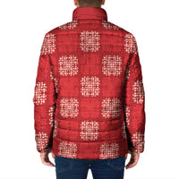 Red Palaka Quilt Hawaii Padded Jacket Traditional Hawaii-plaid Pattern LT14 - Polynesian Pride