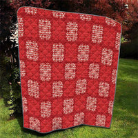 Red Palaka Quilt Hawaii Quilt Traditional Hawaii-plaid Pattern - Polynesian Pride