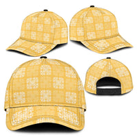 Yellow Palaka Quilt Hawaii Classic Cap Traditional Hawaii-plaid Pattern LT14 - Polynesian Pride