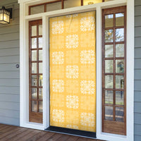 Yellow Palaka Quilt Hawaii Door Cover Traditional Hawaii-plaid Pattern - Polynesian Pride