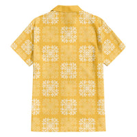 Yellow Palaka Quilt Hawaii Family Matching Short Sleeve Bodycon Dress and Hawaiian Shirt Traditional Hawaii-plaid Pattern - Polynesian Pride