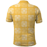 Yellow Palaka Quilt Hawaii Polo Shirt Traditional Hawaii-plaid Pattern - Polynesian Pride