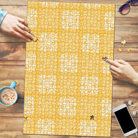 Yellow Palaka Quilt Hawaii Puzzle Traditional Hawaii-plaid Pattern - Polynesian Pride