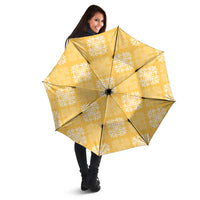 Yellow Palaka Quilt Hawaii Umbrella Traditional Hawaii-plaid Pattern LT14 - Polynesian Pride