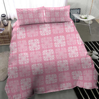 Pink Palaka Quilt Hawaii Bedding Set Traditional Hawaii-plaid Pattern - Polynesian Pride