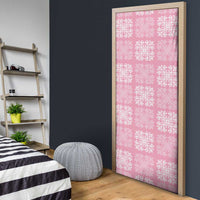 Pink Palaka Quilt Hawaii Door Cover Traditional Hawaii-plaid Pattern - Polynesian Pride