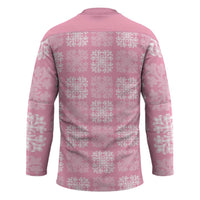 Pink Palaka Quilt Hawaii Hockey Jersey Traditional Hawaii-plaid Pattern LT14 - Polynesian Pride