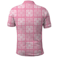 Pink Palaka Quilt Hawaii Polo Shirt Traditional Hawaii-plaid Pattern - Polynesian Pride