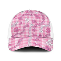 Alaka Aloha Hawaii Baseball Net Cap Plumeria Lei With Palaka Motif - Polynesian Pride