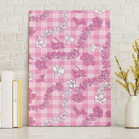 Alaka Aloha Hawaii Canvas Wall Art Plumeria Lei With Palaka Motif - Polynesian Pride