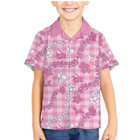 Alaka Aloha Hawaii Family Matching Mermaid Dress and Hawaiian Shirt Plumeria Lei With Palaka Motif - Polynesian Pride