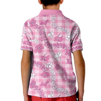 Alaka Aloha Hawaii Kid Polo Shirt Plumeria Lei With Palaka Motif - Polynesian Pride