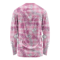 Alaka Aloha Hawaii Long Sleeve Shirt Plumeria Lei With Palaka Motif - Polynesian Pride
