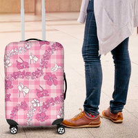 Alaka Aloha Hawaii Luggage Cover Plumeria Lei With Palaka Motif - Polynesian Pride