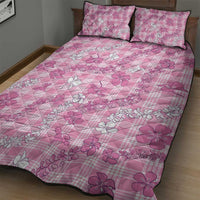 Alaka Aloha Hawaii Quilt Bed Set Plumeria Lei With Palaka Motif - Polynesian Pride