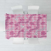 Alaka Aloha Hawaii Tablecloth Plumeria Lei With Palaka Motif - Polynesian Pride