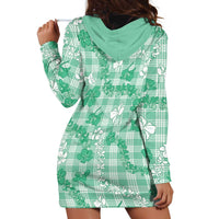 Omaomao Aloha Hawaii Hoodie Dress Plumeria Lei With Palaka Motif - Polynesian Pride