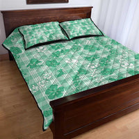 Omaomao Aloha Hawaii Quilt Bed Set Plumeria Lei With Palaka Motif - Polynesian Pride