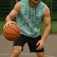 Omaomao Aloha Hawaii Sleeveless Hoodie Plumeria Lei With Palaka Motif - Polynesian Pride