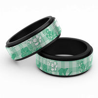 Omaomao Aloha Hawaii Spinner Ring Plumeria Lei With Palaka Motif - Polynesian Pride