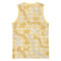 Melemele Aloha Hawaii Basketball Jersey Plumeria Lei With Palaka Motif LT14 - Polynesian Pride