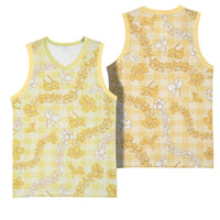 Melemele Aloha Hawaii Basketball Jersey Plumeria Lei With Palaka Motif LT14 - Polynesian Pride