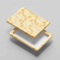 Melemele Aloha Hawaii Canvas Wall Art Plumeria Lei With Palaka Motif - Polynesian Pride