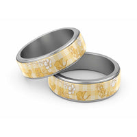 Melemele Aloha Hawaii Classic Ring Plumeria Lei With Palaka Motif - Polynesian Pride