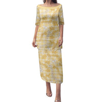 Melemele Aloha Hawaii Family Matching Puletasi and Hawaiian Shirt Plumeria Lei With Palaka Motif - Polynesian Pride