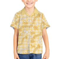 Melemele Aloha Hawaii Hawaiian Shirt Plumeria Lei With Palaka Motif LT14 - Polynesian Pride