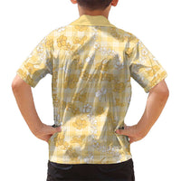 Melemele Aloha Hawaii Hawaiian Shirt Plumeria Lei With Palaka Motif LT14 - Polynesian Pride